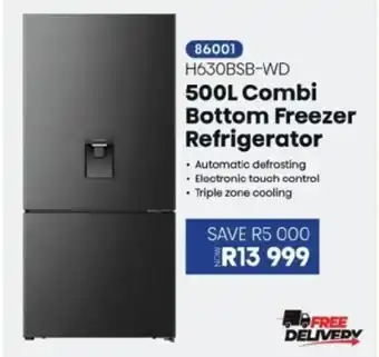 Hirsch's Hisense Combi Bottom Freezer Refrigerator offer