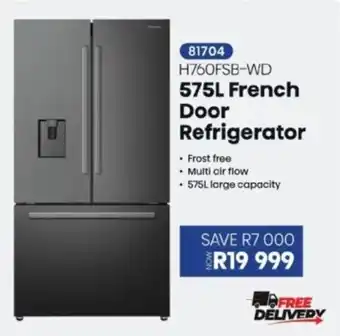 Hirsch's Hisense French Door Refrigerator offer