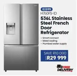 Hirsch's Hisense Stainless Steel French Door Refrigerator offer
