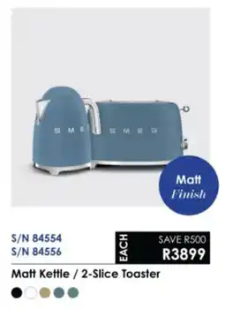 Hirsch's SMEG Matt Kettle/ 2-Slice Toaster offer