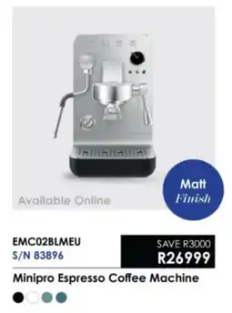 Hirsch's Smeg Minipro Espresso Coffee Machine offer