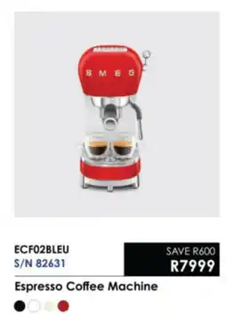 Hirsch's Smeg Espresso Coffee Machine offer