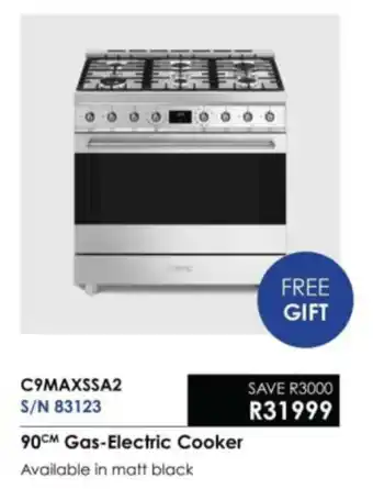 Hirsch's Smeg 90cm Gas-Electric Cooker offer
