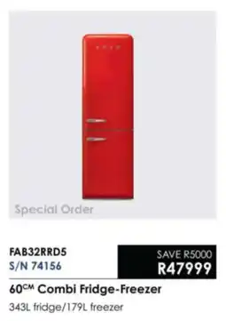 Hirsch's Smeg 60cm Combi Fridge-Freezer offer