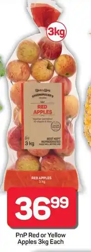 Pick n Pay Hypermarket PnP Red or Yellow Apples 3kg offer