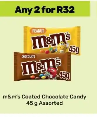 Game m&m's Coated Chocolate Candy 45 g Assorted offer