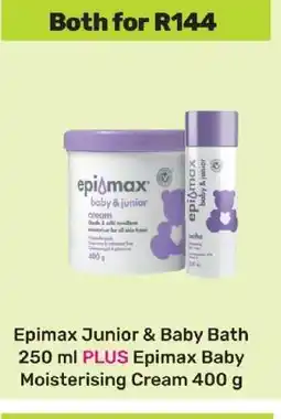 Game Epimax Junior & Baby Bath 250 ml PLUS Epimax Baby Moisturising Cream 400 g offer