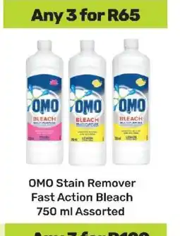 Game OMO Stain Remover Fast Action Bleach 750 ml Assorted offer