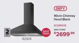 Hirsch's DEFY 90cm Chimney Hood Black offer