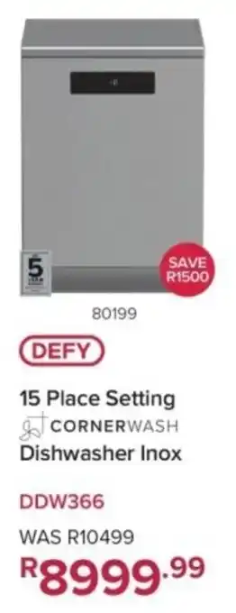 Hirsch's DEFY 15 Place Setting Dishwasher Inox offer