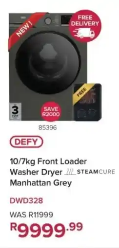 Hirsch's DEFY Front Loader Washer Dryer Manhattan Grey offer