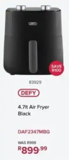 Hirsch's DEFY Air Fryer Black offer