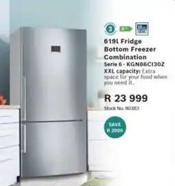Hirsch's Bosch Fridge Bottom Freezer Combination offer