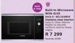 Hirsch's Bosch Built-In Microwave With Grill offer