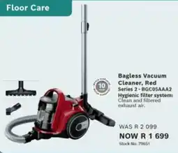 Hirsch's Bosch Bagless Vacuum Cleaner, Red offer