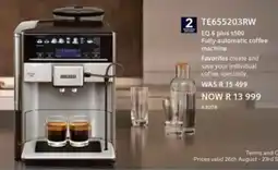 Hirsch's Siemens EQ.6 plus S500 Fully-automatic coffee machine offer