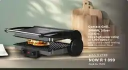 Hirsch's Bosch Contact Grill, 2000W, Silver offer