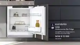 Hirsch's Siemens iQ300 Undercounter Bar Fridge offer