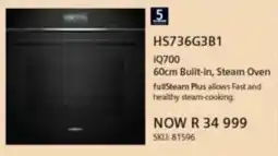 Hirsch's Siemens iQ700 60cm Built-in, Steam Oven offer