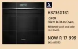 Hirsch's Siemens iQ700 60cm Built-in Oven offer