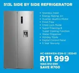 Hirsch's Midea side by side refrigerator offer