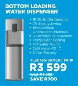 Hirsch's Midea bottom loading water dispenser offer