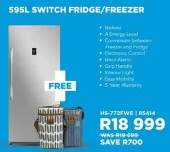 Hirsch's Midea switch fridge/ freezer offer