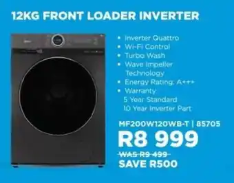 Hirsch's Midea front loader inverter offer