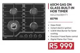 Hirsch's AEG 60cm gas on glass built-in hob timer offer
