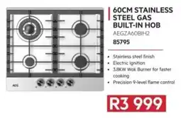 Hirsch's AEG 60cm stainless steel gas built-in hob offer