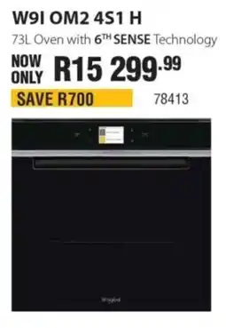 Hirsch's Whirlpool Oven with 6th Sense Technology offer