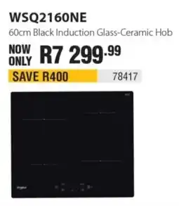 Hirsch's Whirlpool 60cm Black Induction Glass-Ceramic Hob offer
