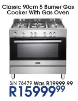 Hirsch's ELBA Classic 90cm 5 Burner Gas Cooker With Gas Oven offer