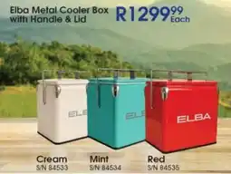 Hirsch's Elba Metal Cooler Box with Handle & Lid offer