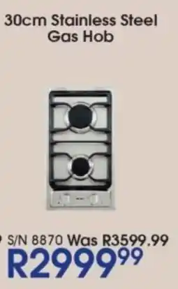 Hirsch's ELBA 30cm Stainless Steel Gas Hob offer