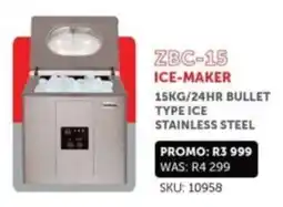 Hirsch's SnoMaster ice-maker bullet type ice stainless steel offer