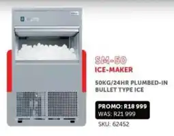 Hirsch's Snomaster ice-maker plumbed-in bullet type ice offer