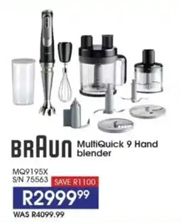 Hirsch's BRAUN MultiQuick 9 Hand blender offer