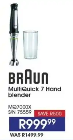 Hirsch's BRAUN MultiQuick 7 Hand blender offer