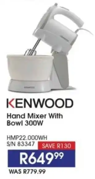 Hirsch's KENWOOD Hand Mixer With Bowl 300W offer