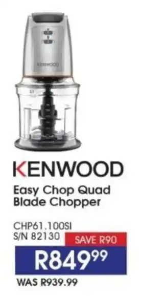 Hirsch's KENWOOD Easy Chop Quad Blade Chopper offer