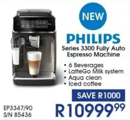 Hirsch's PHILIPS Series 3300 Fully Auto Espresso Machine offer