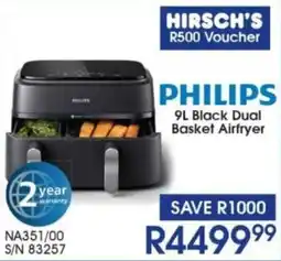 Hirsch's PHILIPS Black Dual Basket Airfryer offer