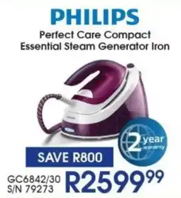 Hirsch's PHILIPS Perfect Care Compact Essential Steam Generator Iron offer