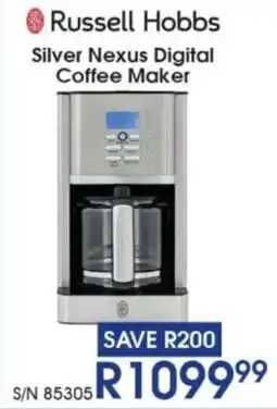 Hirsch's Russell Hobbs Silver Nexus Digital Coffee Maker offer