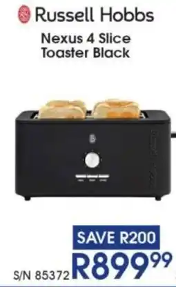Hirsch's Russell Hobbs Nexus 4 Slice Toaster Black offer