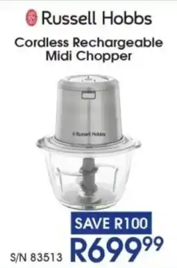Hirsch's Russell Hobbs Cordless Rechargeable Midi Chopper offer