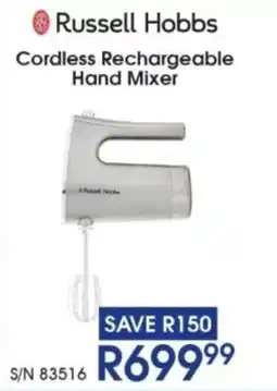 Hirsch's Russell Hobbs Cordless Rechargeable Hand Mixer offer