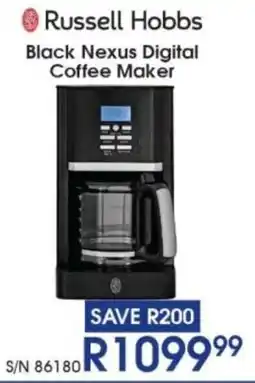 Hirsch's Russell Hobbs Black Nexus Digital Coffee Maker offer