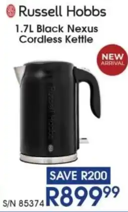 Hirsch's Russell Hobbs Silver Nexus Cordless Kettle offer